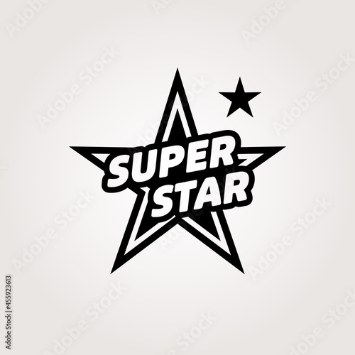 Superstar sign or symbol illustration. Vector