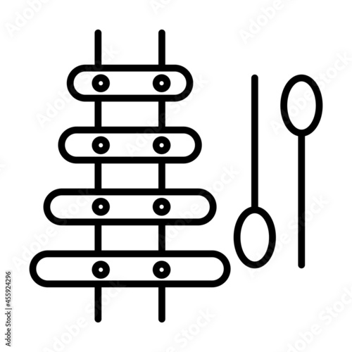 Xylophone Vector Line Icon Design photo