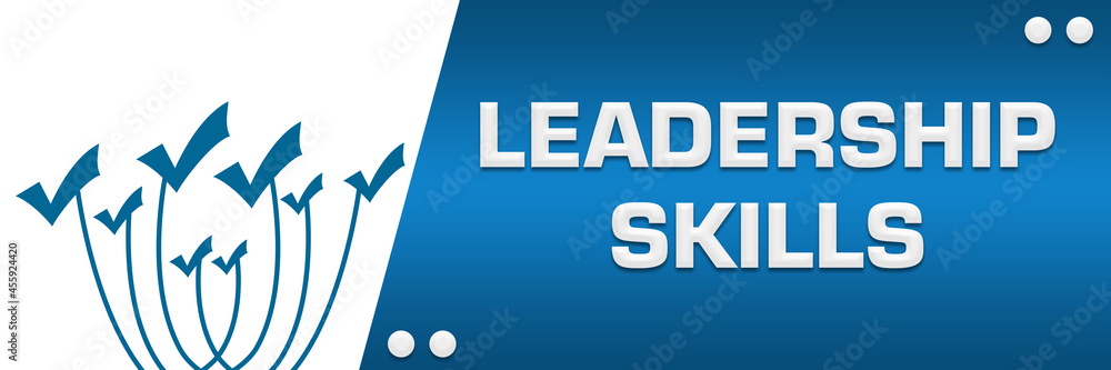Leadership Skills Blue Lines Tick Marks On Top Left Horizontal Leadership Skills Blue Lines Tick Marks On Top Left Horizontal
