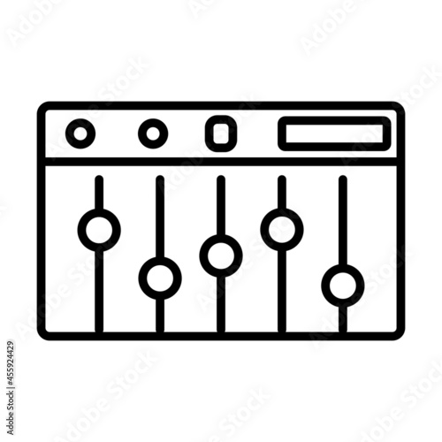 Equalizer Vector Line Icon Design
