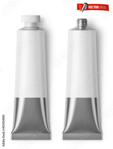 Tubes de peinture vectoriels sur fond blanc