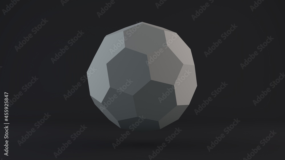 Fototapeta premium 3d rendering of a mysterious geometric object, a crystal. A white platonic isolated on a white background with a shadow on the surface. Abstract background, object, mathematical riddle.