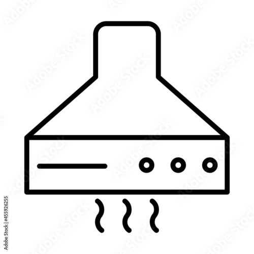 Extractor hood Vector Line Icon Design