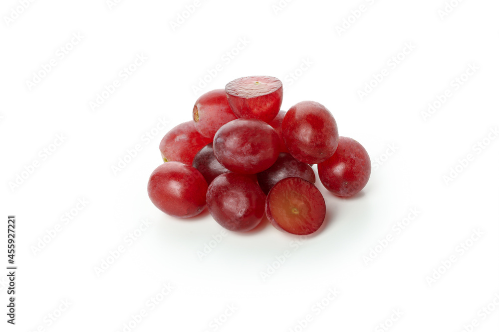 Red ripe grape isolated on white background Red ripe grape isolated on white background