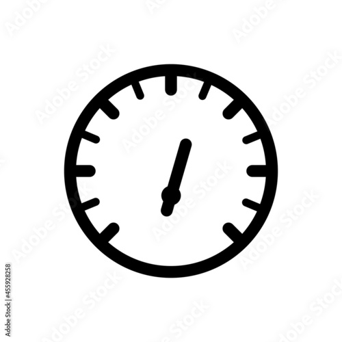 Speedometer icon vector. tachometer illustration sign. measuring device symbol. Display with measurement logo.