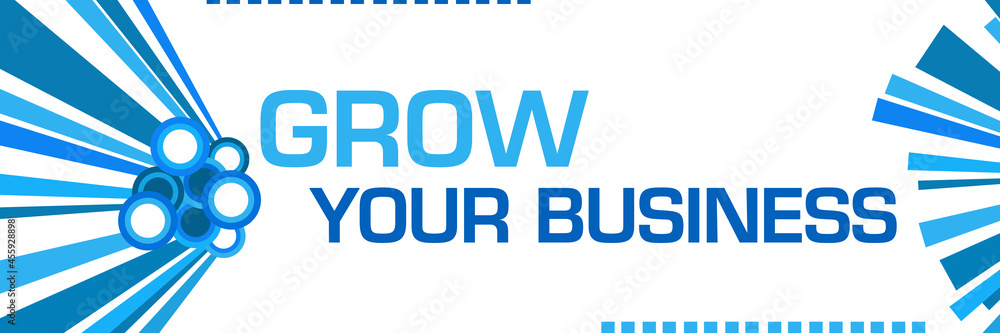 Grow Your Business Blue Graphics Horizontal 