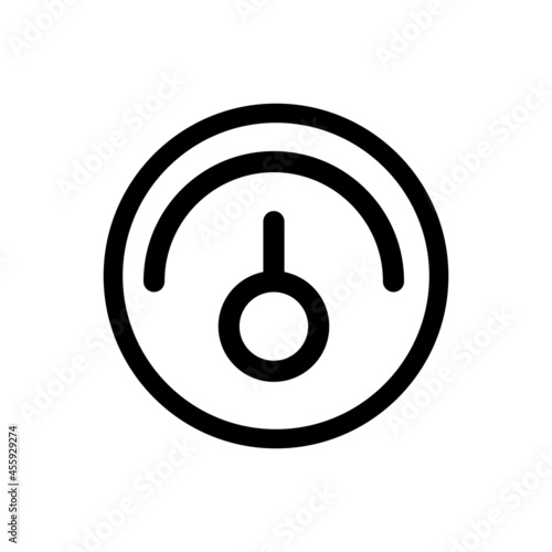Speedometer icon vector. tachometer illustration sign. measuring device symbol. Display with measurement logo.