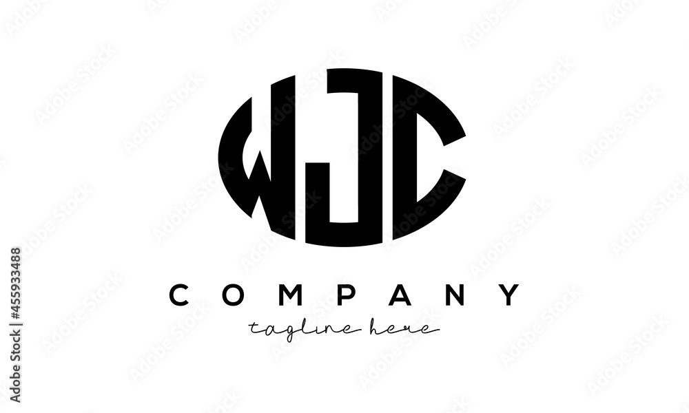 WJC three Letters creative circle logo design