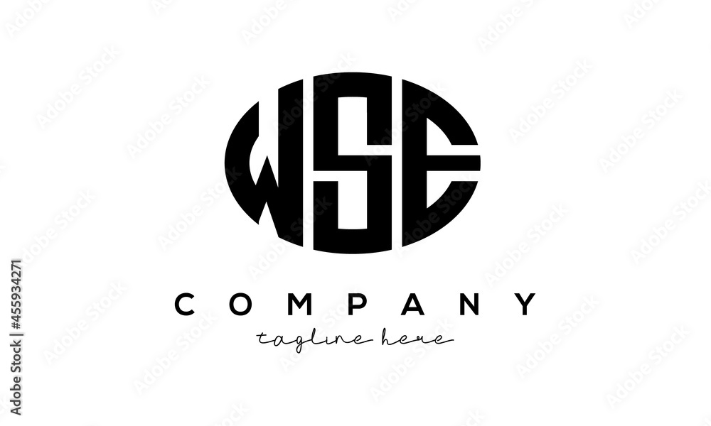 WSE three Letters creative circle logo design
