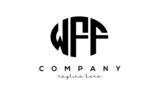 WFF three Letters creative circle logo design