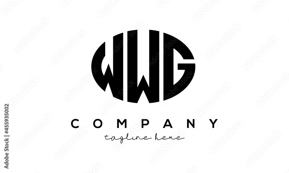 WWG three Letters creative circle logo design WWG three Letters creative circle logo design