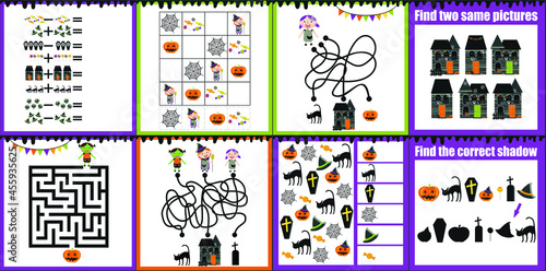 Halloween maze game for kids.