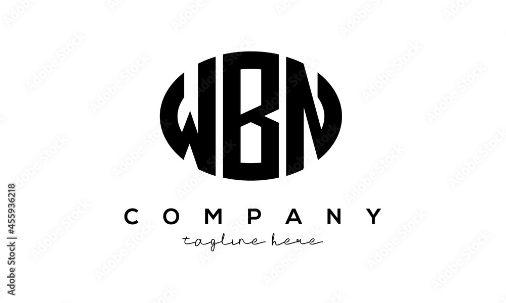 WBN three Letters creative circle logo design