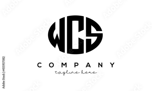 WCS three Letters creative circle logo design