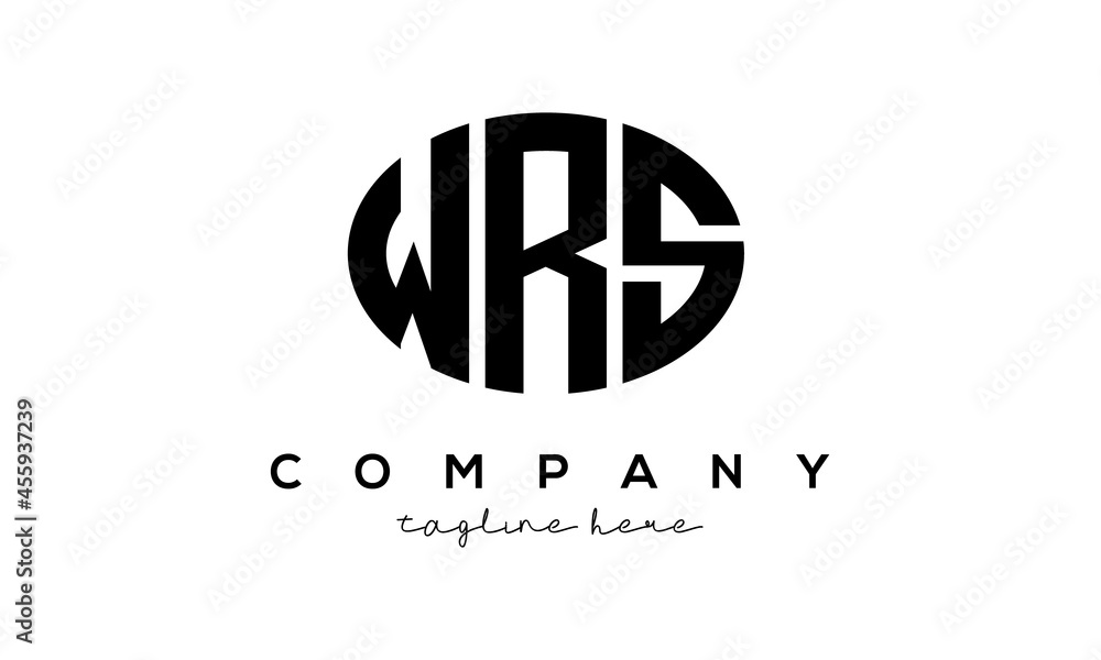 WRS three Letters creative circle logo design