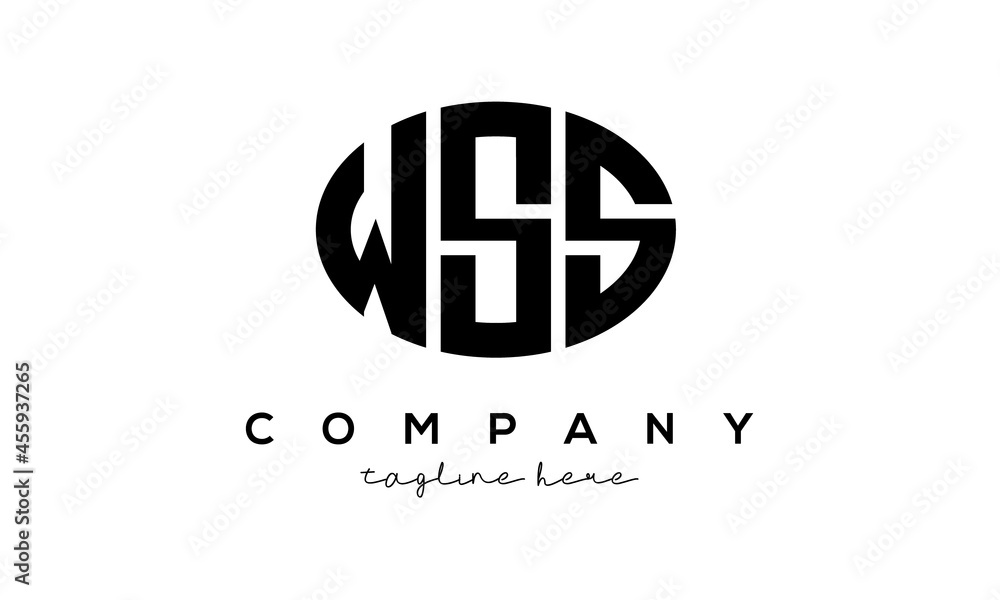 WSS three Letters creative circle logo design WSS three Letters creative circle logo design