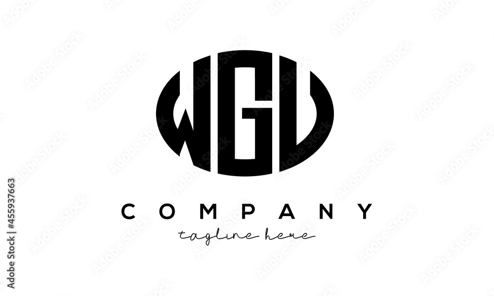 WGU three Letters creative circle logo design WGU three Letters creative circle logo design