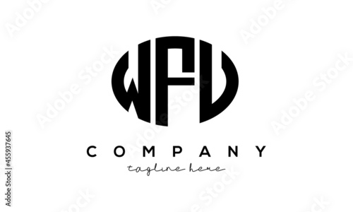 WFU three Letters creative circle logo design photo