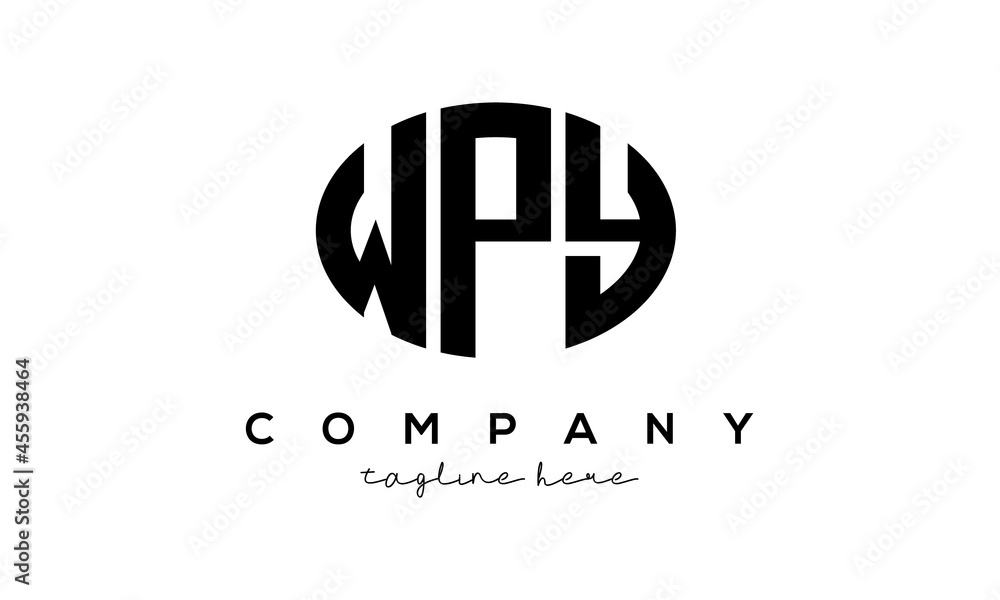 WPY three Letters creative circle logo design