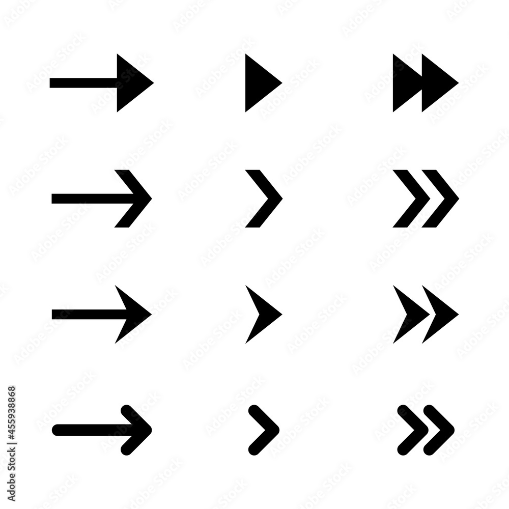 Arrow sign icon set Arrow sign icon set