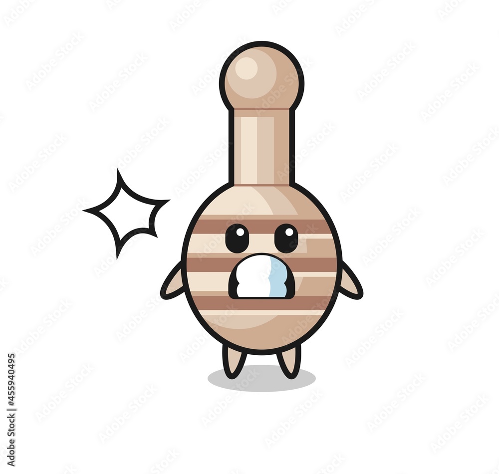 honey dipper character cartoon with shocked gesture honey dipper character cartoon with shocked gesture