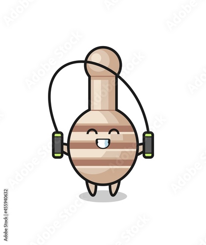 Wallpaper Mural honey dipper character cartoon with skipping rope Torontodigital.ca