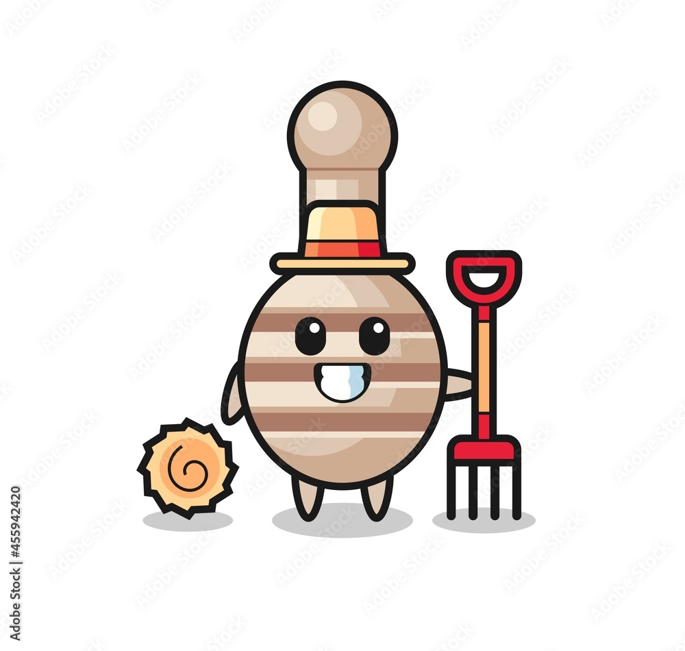 Mascot character of honey dipper as a farmer Mascot character of honey dipper as a farmer