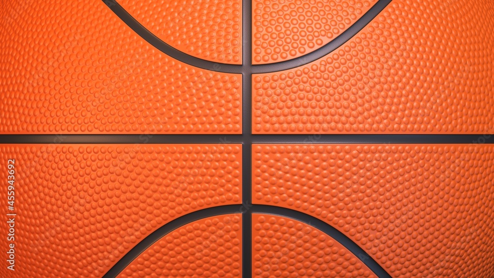 Basketball ball background. Close up front view of orange basketball ...