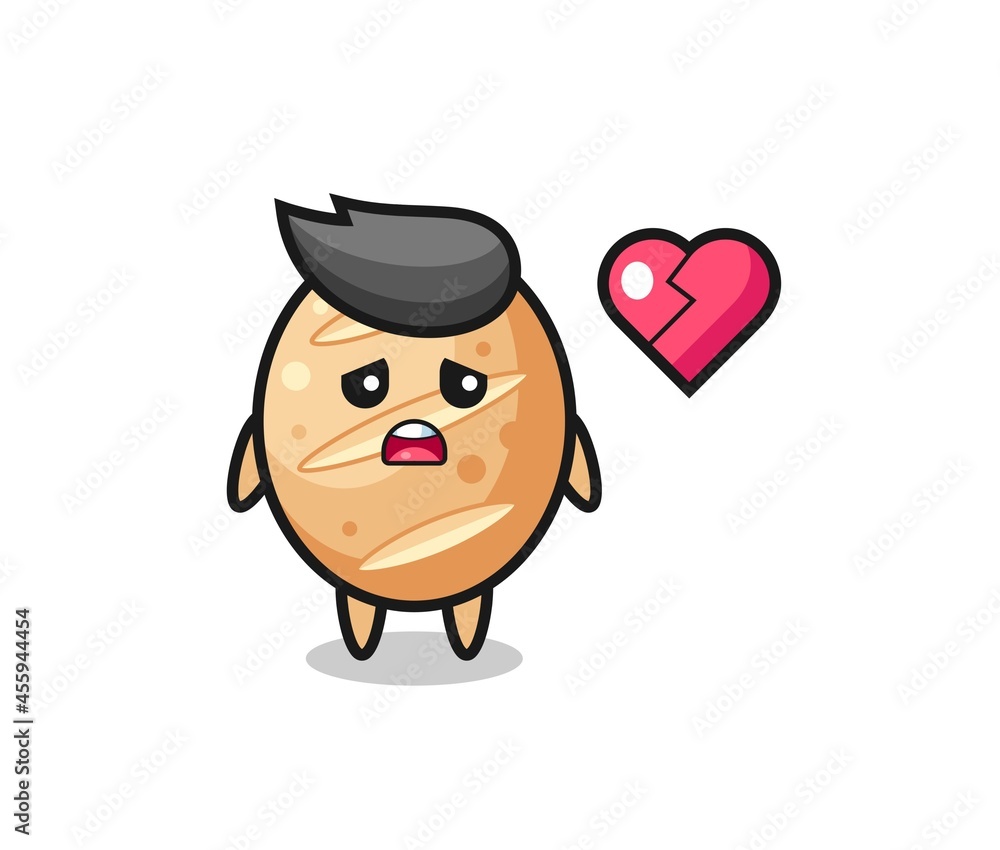 french bread cartoon illustration is broken heart french bread cartoon illustration is broken heart