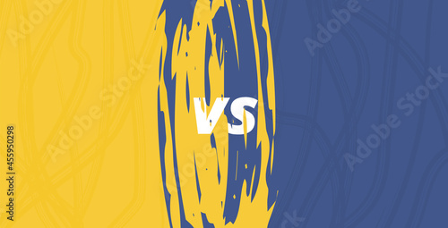 Versus. Vs screen template with divider.