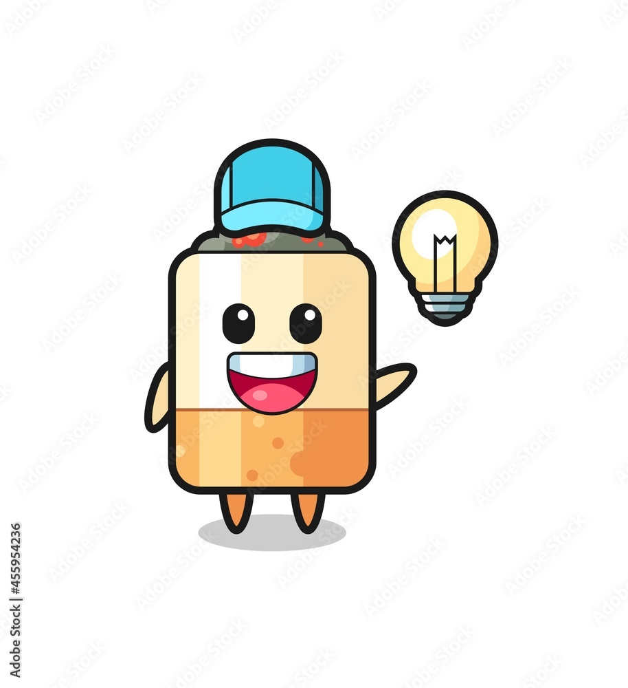 cigarette character cartoon getting the idea cigarette character cartoon getting the idea