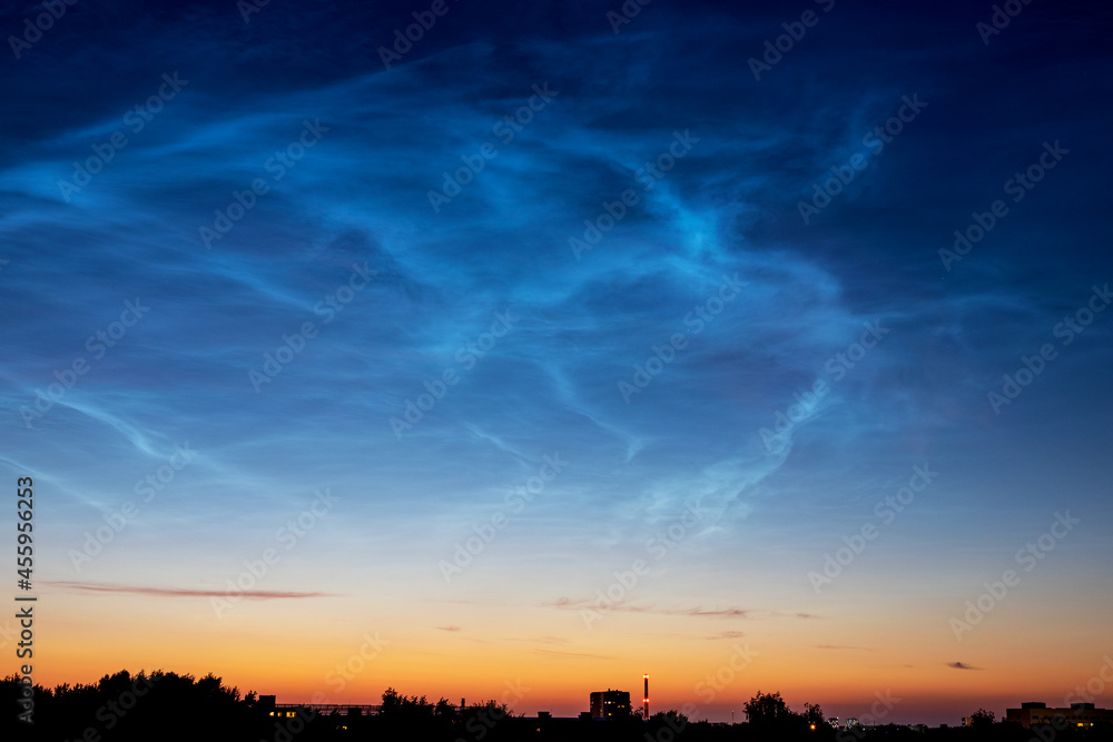 Noctilucent clouds. Tallinn, Estonia
