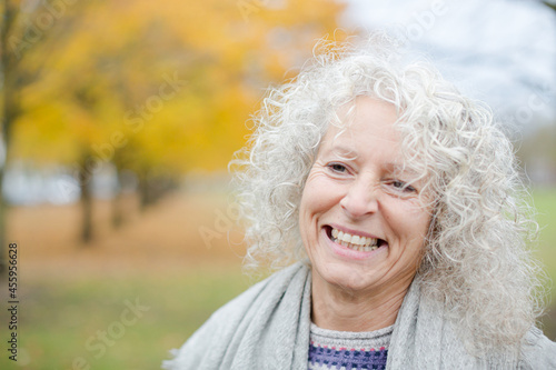 Portrait smiling, affectionate senior woman