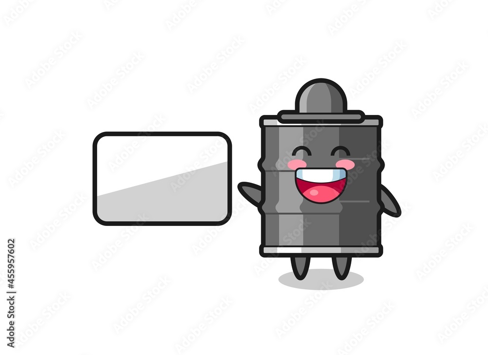 oil drum cartoon illustration doing a presentation oil drum cartoon illustration doing a presentation