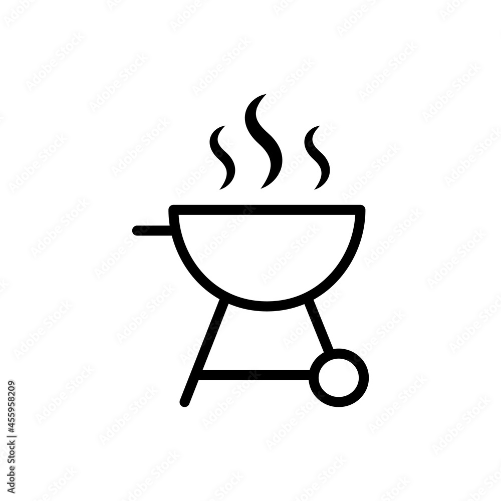BBQ vector icon. Grill illustration sign. Barbecue symbol. BBQ vector icon. Grill illustration sign. Barbecue symbol.