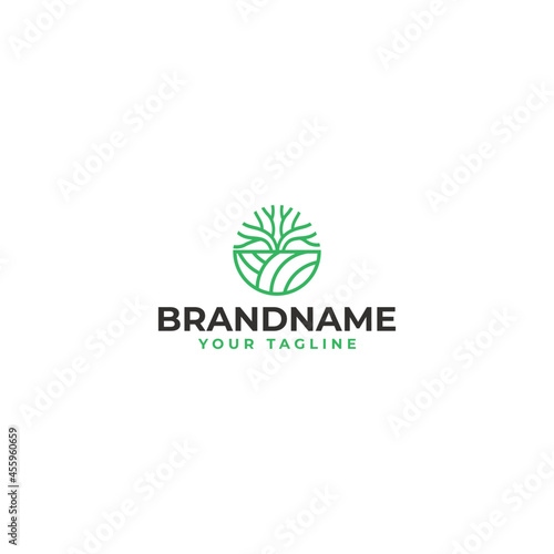 Tree vector icon. universal illustration botanical tree logo design concept.
