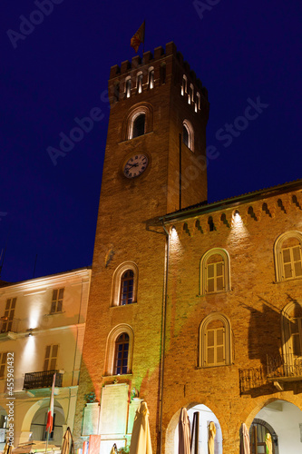 Piazza Martiri di Alessandria, the main square of Nizza Monferrato, Italy