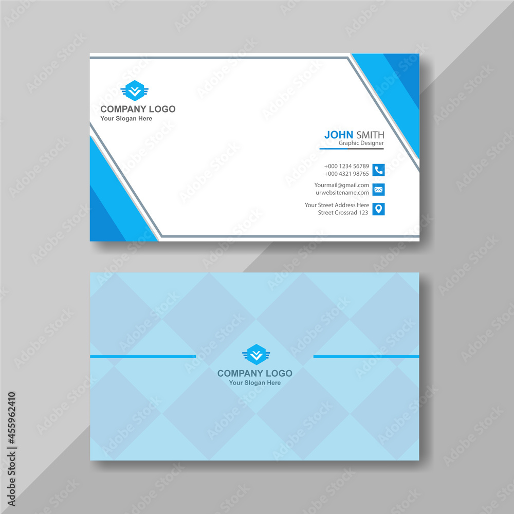 Fototapeta premium Corporate Bluer business card template