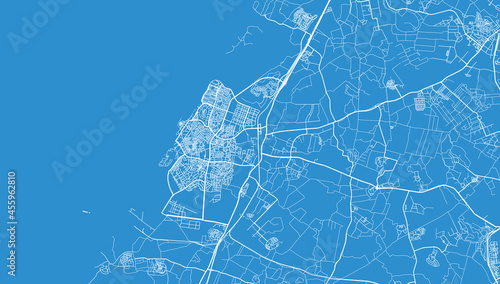 Urban vector city map of Ashkelton, Israel, middle east
