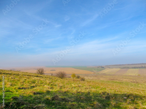 Beautiful landscape from the wax mountain. Field and grass photo