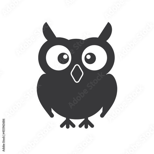 icon of an owl - vector illustration - symbol of wisdom