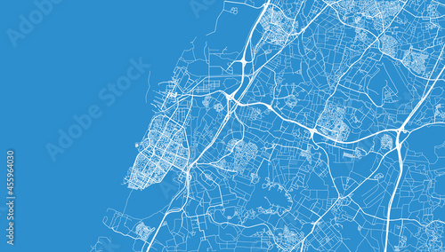 Urban vector city map of Ashdod, Israel, middle east photo