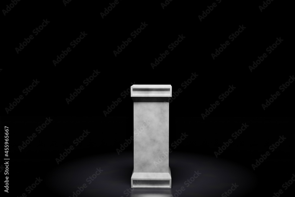 Square column for presentations. 3D Render Square column for presentations. 3D Render