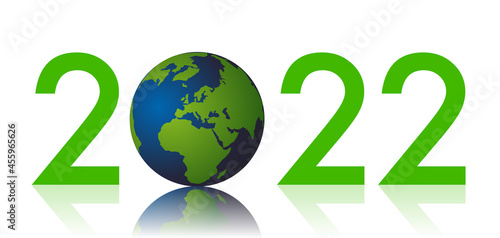 Carte de vœux 2022, sur la protection de l’environnement, l’écologie et la lutte contre le dérèglement climatique avec les énergie renouvelable.