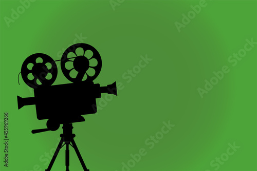 concept time for viewing, banner for movie, showing video, vector illustration