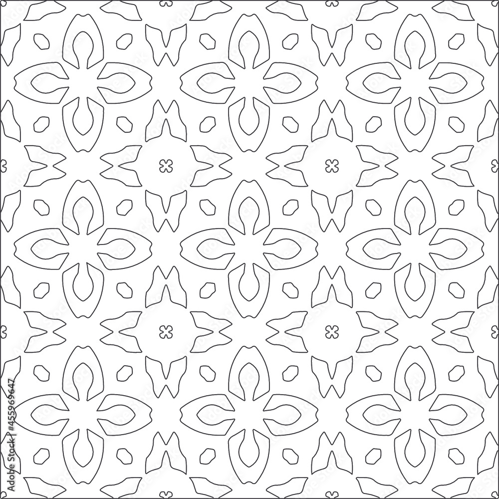 floral pattern background.Repeating geometric tiles from striped elements. Black pattern. floral pattern background.Repeating geometric tiles from striped elements. Black pattern.
