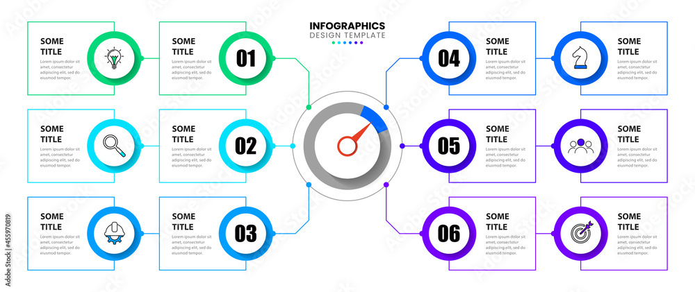 Infographic design template. Creative concept with 6 steps Infographic design template. Creative concept with 6 steps
