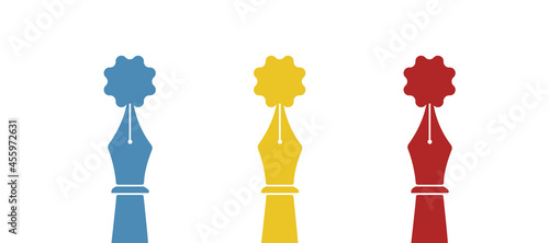 pen icon for writing on a white background, vector illustration