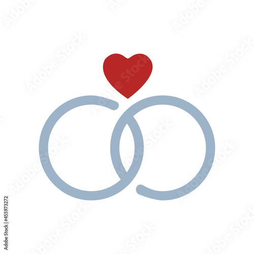 rings symbolize eternal love, wedding rings, vector illustration