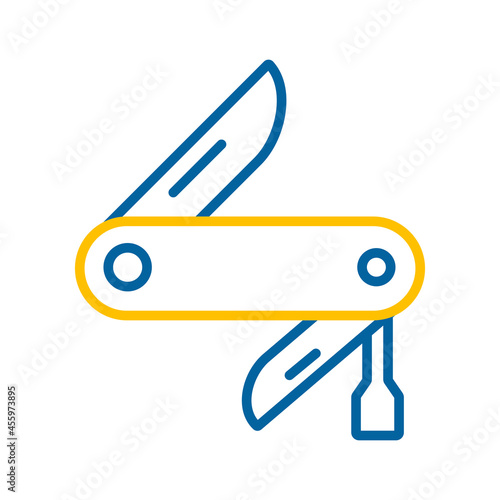 Jackknife vector icon. Camping and Hiking sign